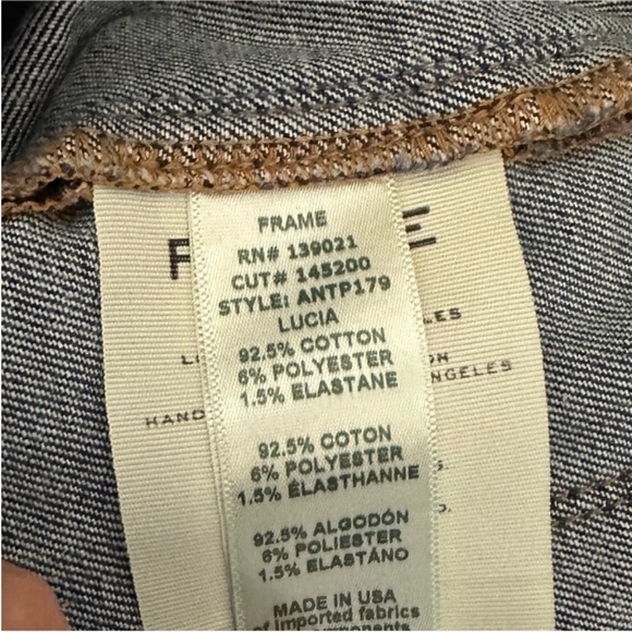 Frame Denim Lucia Antibes High Waist Crop Jenas - Picture 8 of 10